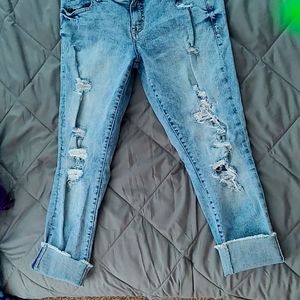 Torrid Crop Boyfriend Jeans